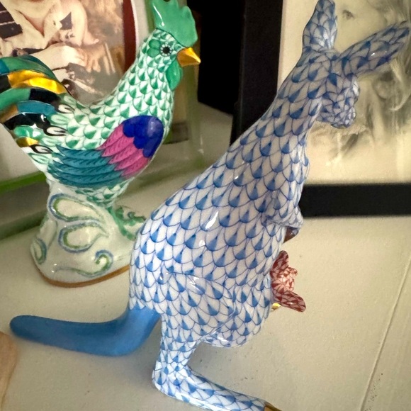 Herend Green Fishnet figurine hand painted Rooster - Picture 9 of 9